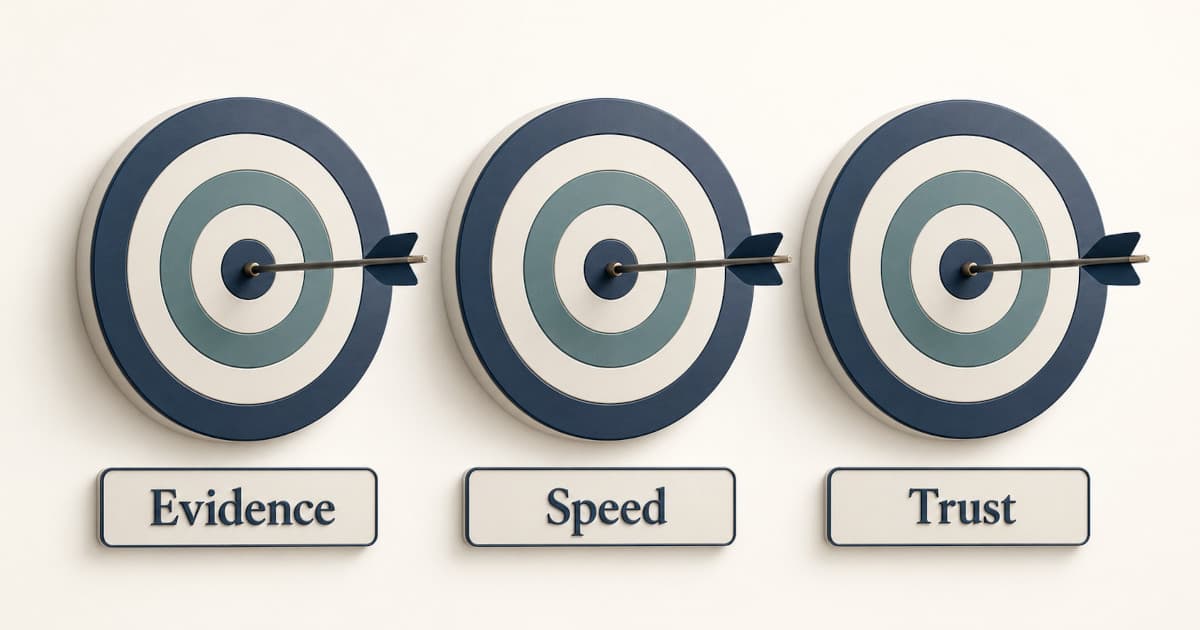Investor Questions: Testing Evidence, Speed and Trust